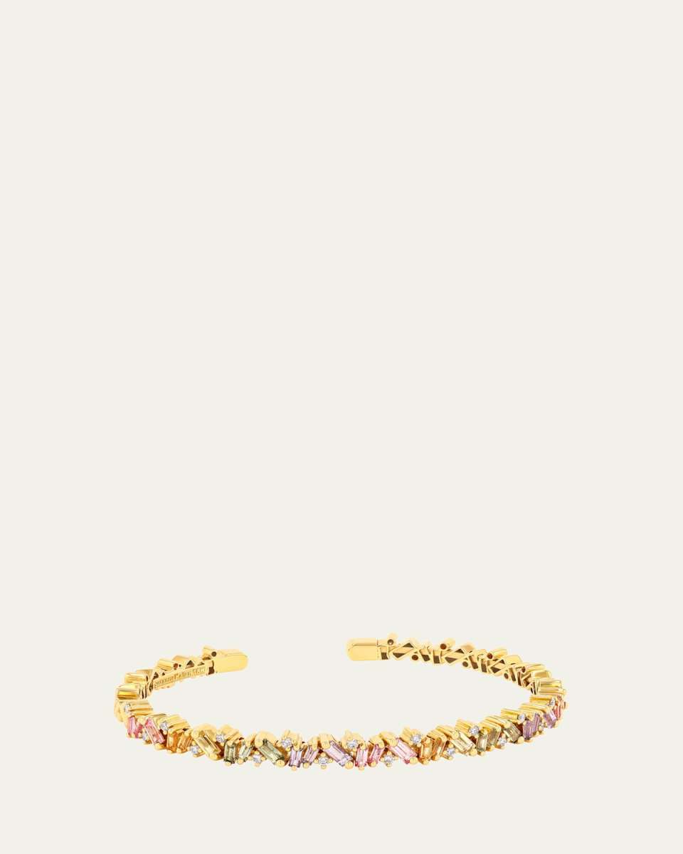Frenzy Baguette Sapphire Bangle Bracelet